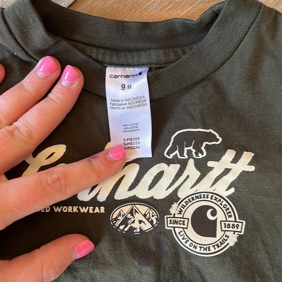 Carhartt baby boy (like new)- 2 pack. Perfect for your little outdoorsman! - Picture 3 of 5
